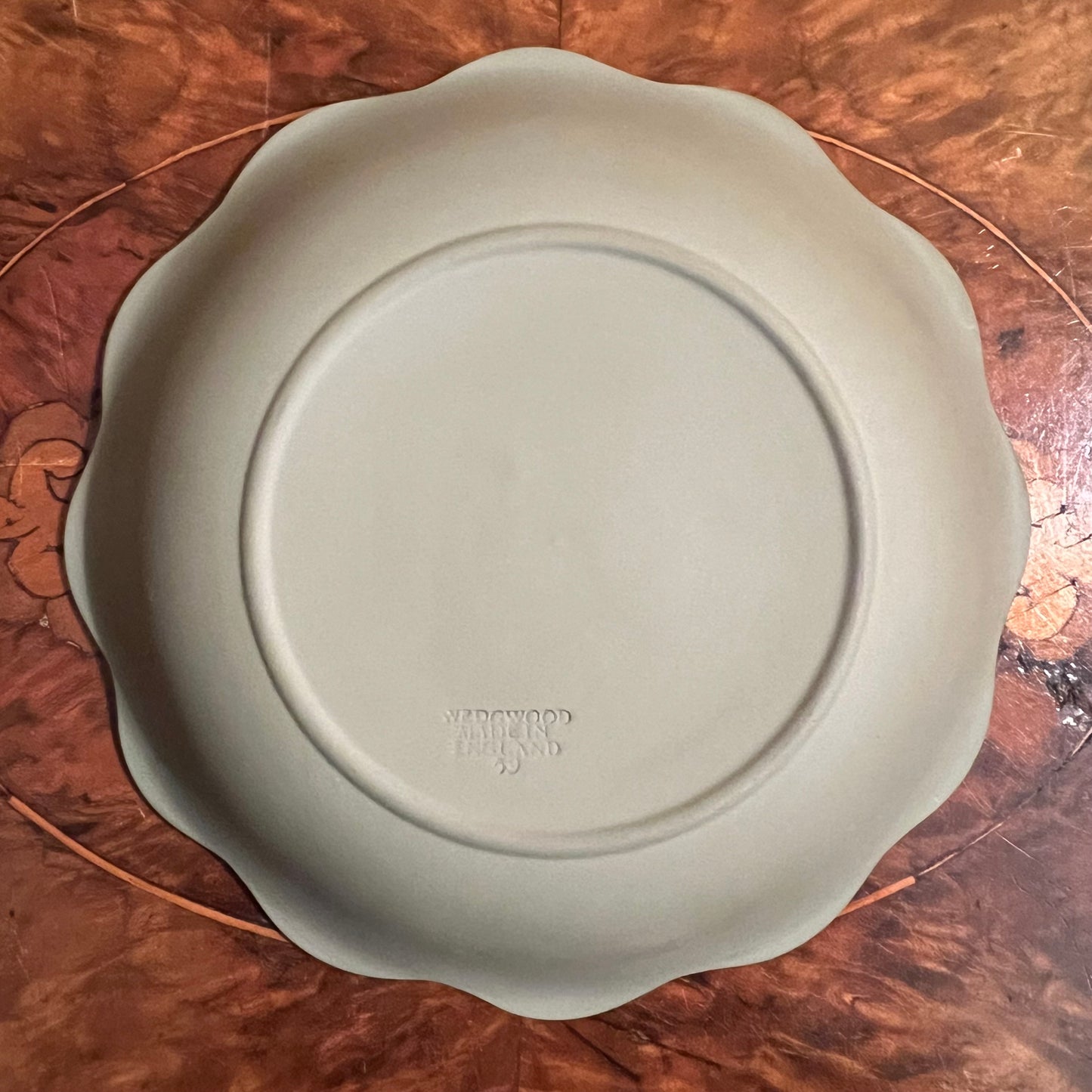 Vintage Wedgwood Sage Jasperware Small Dish