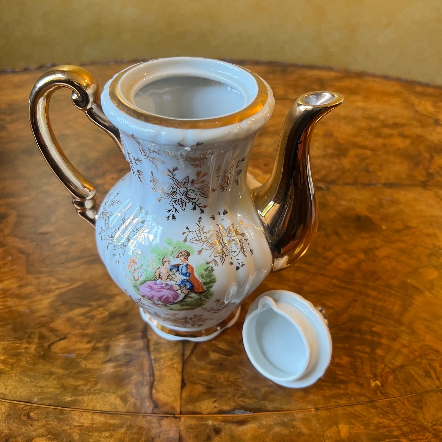 Vintage Japanese Courting Print Coffee Tea Set