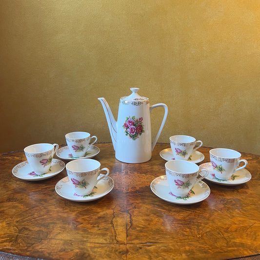 Vintage Japanese Floral Coffee Set