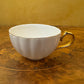 Gold Trim White Tea Cup & Saucer