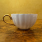 Gold Trim White Tea Cup & Saucer