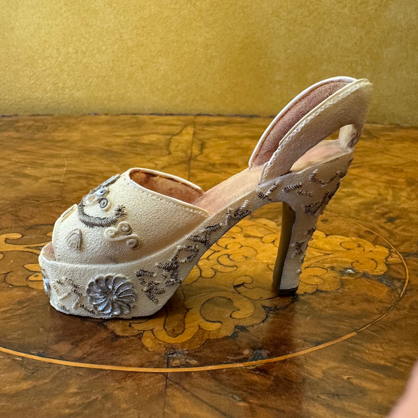 Vintage Ceramic Miniature Shoe Ornament