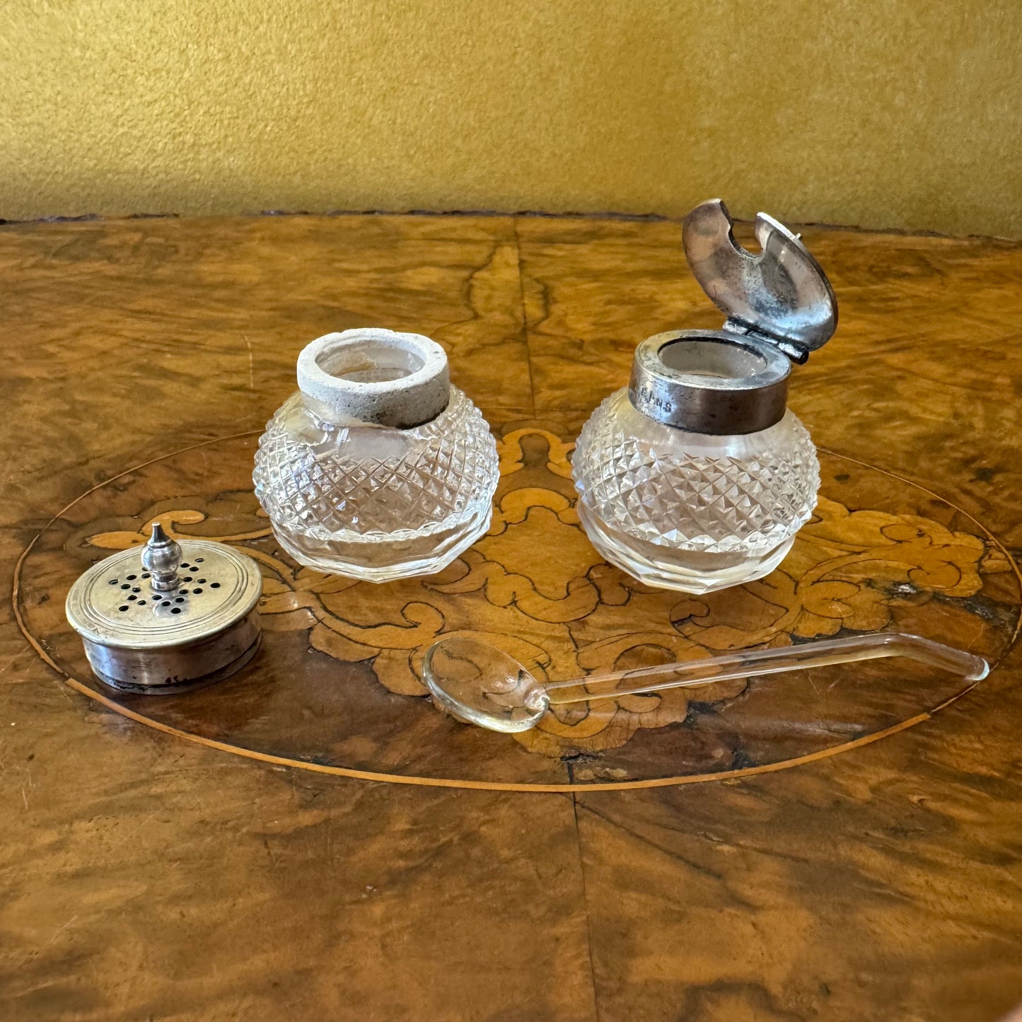 Vintage Glass Cruet Set