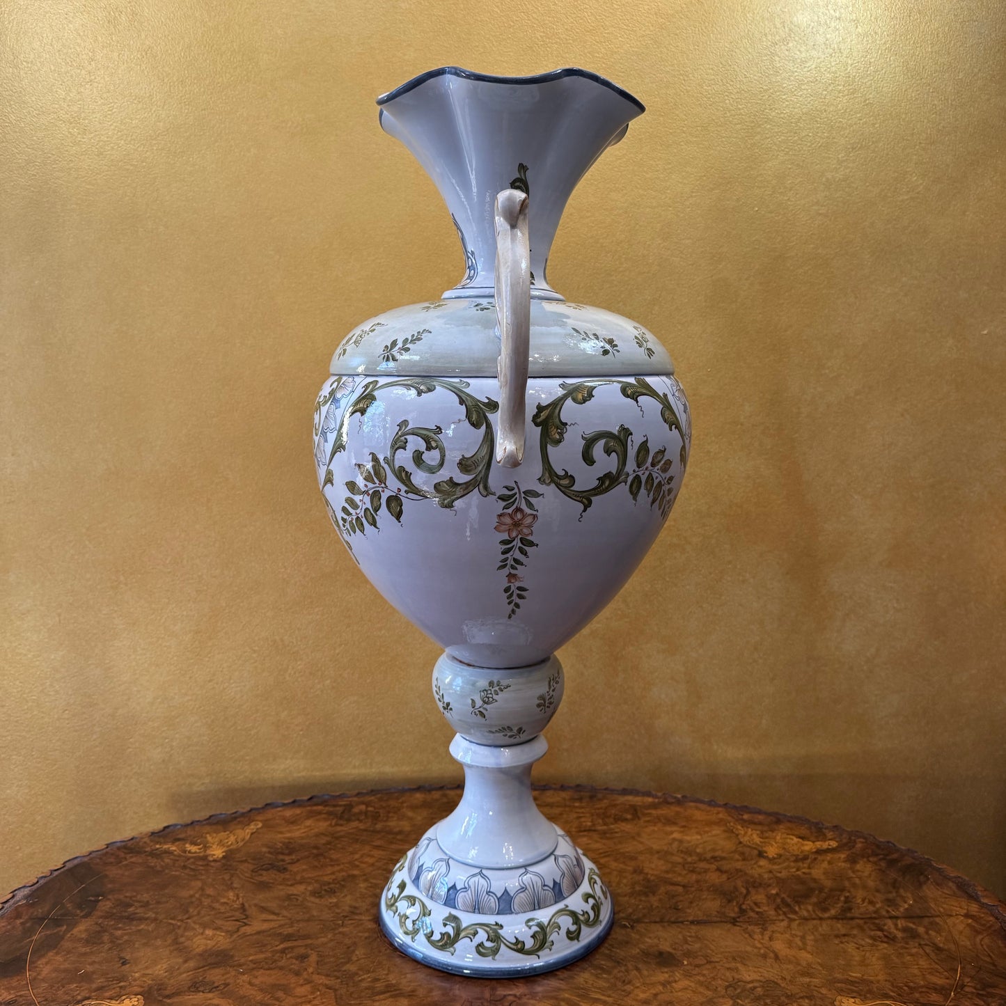 Antique Manufactures Richelieu Large Hand-Painted Vase