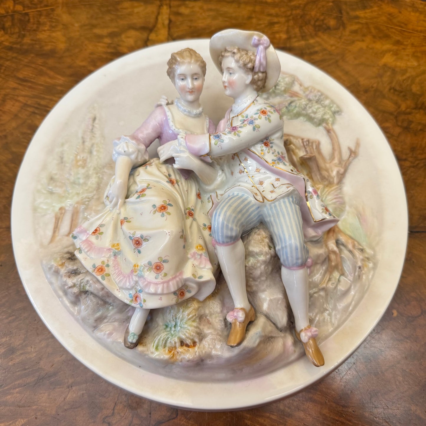Antique German Porcelain Figured Plaques
