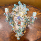 Antique 19th Century Meissen Porcelain Wall Candelabra Scones Pair