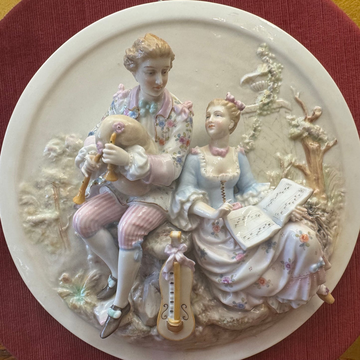 Antique German Porcelain Figured Plaques