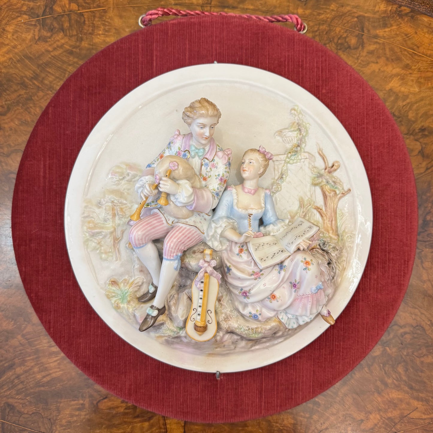 Antique German Porcelain Figured Plaques