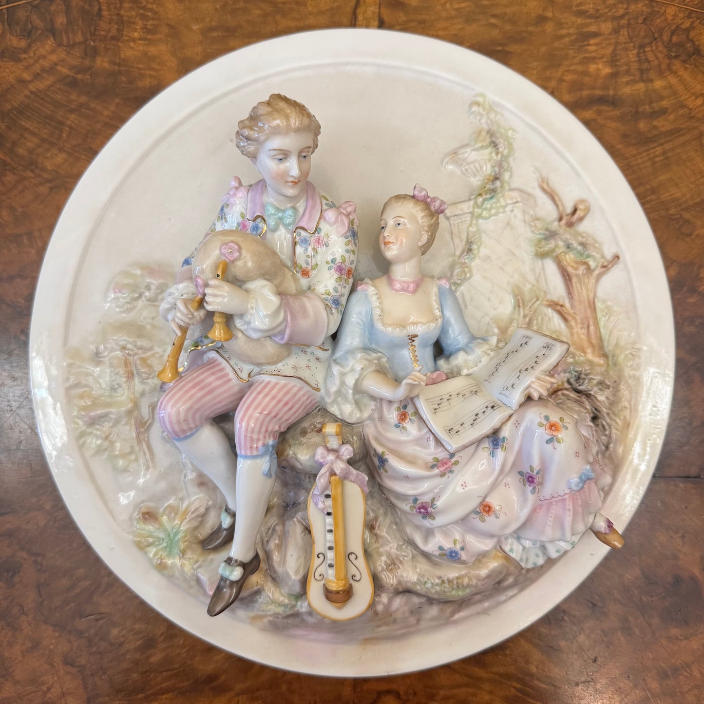 Antique German Porcelain Figured Plaques