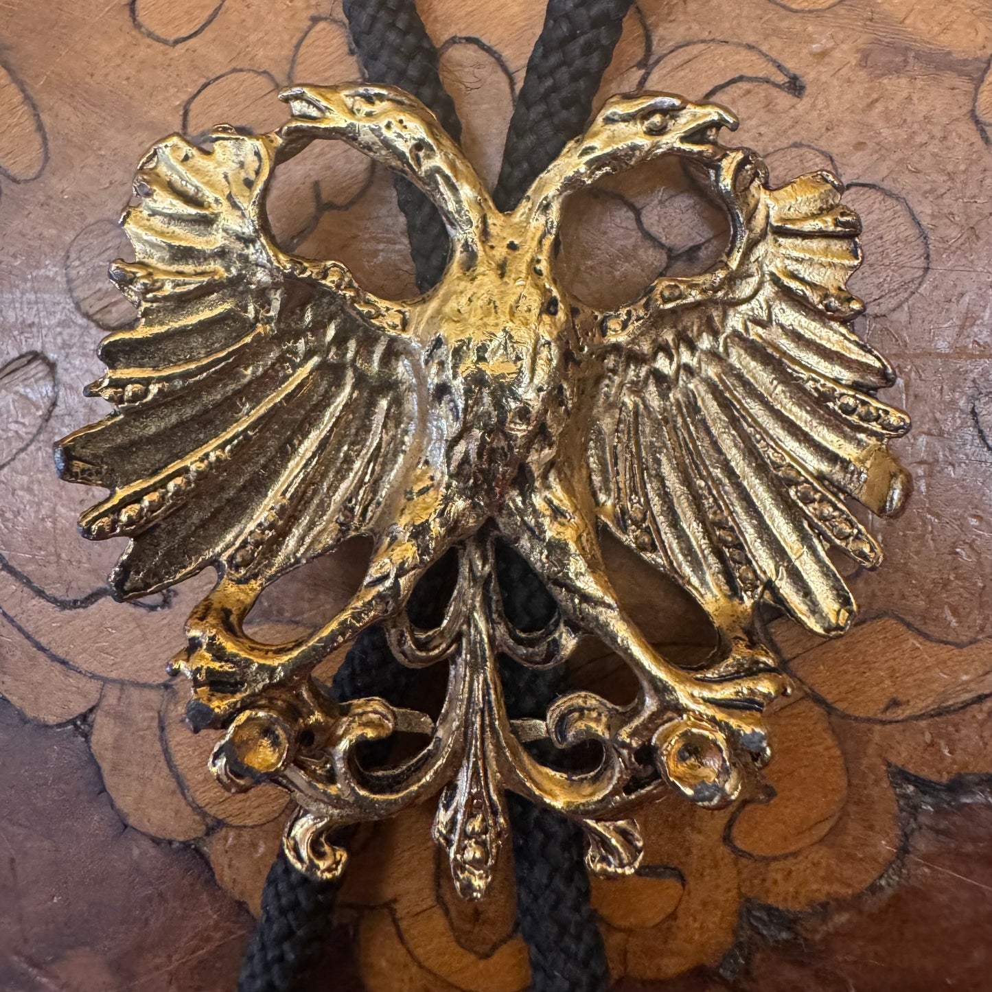 Vintage Brass Eagle Western Tie