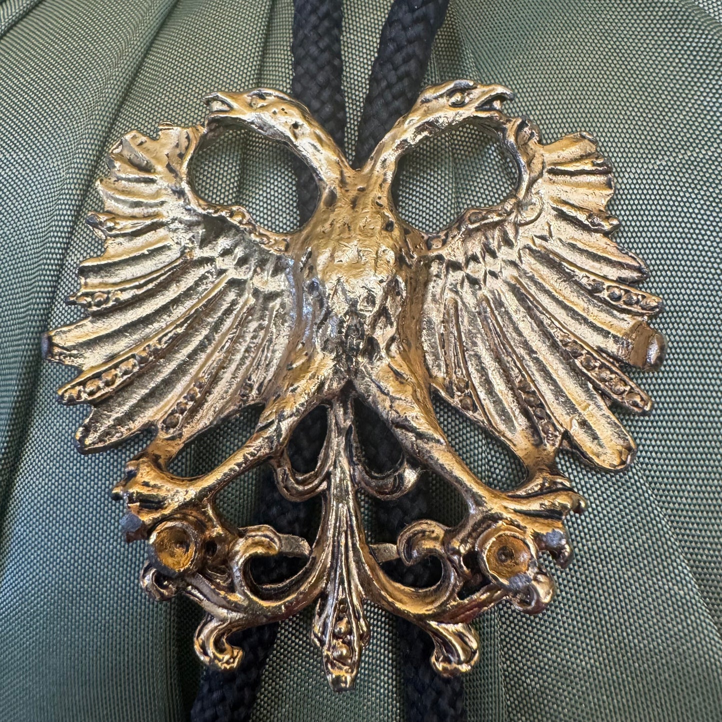 Vintage Brass Eagle Western Tie