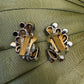 Vintage Rhinestone Clip On Earrings
