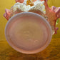 Antique Cranberry Glass Ruffled Basket