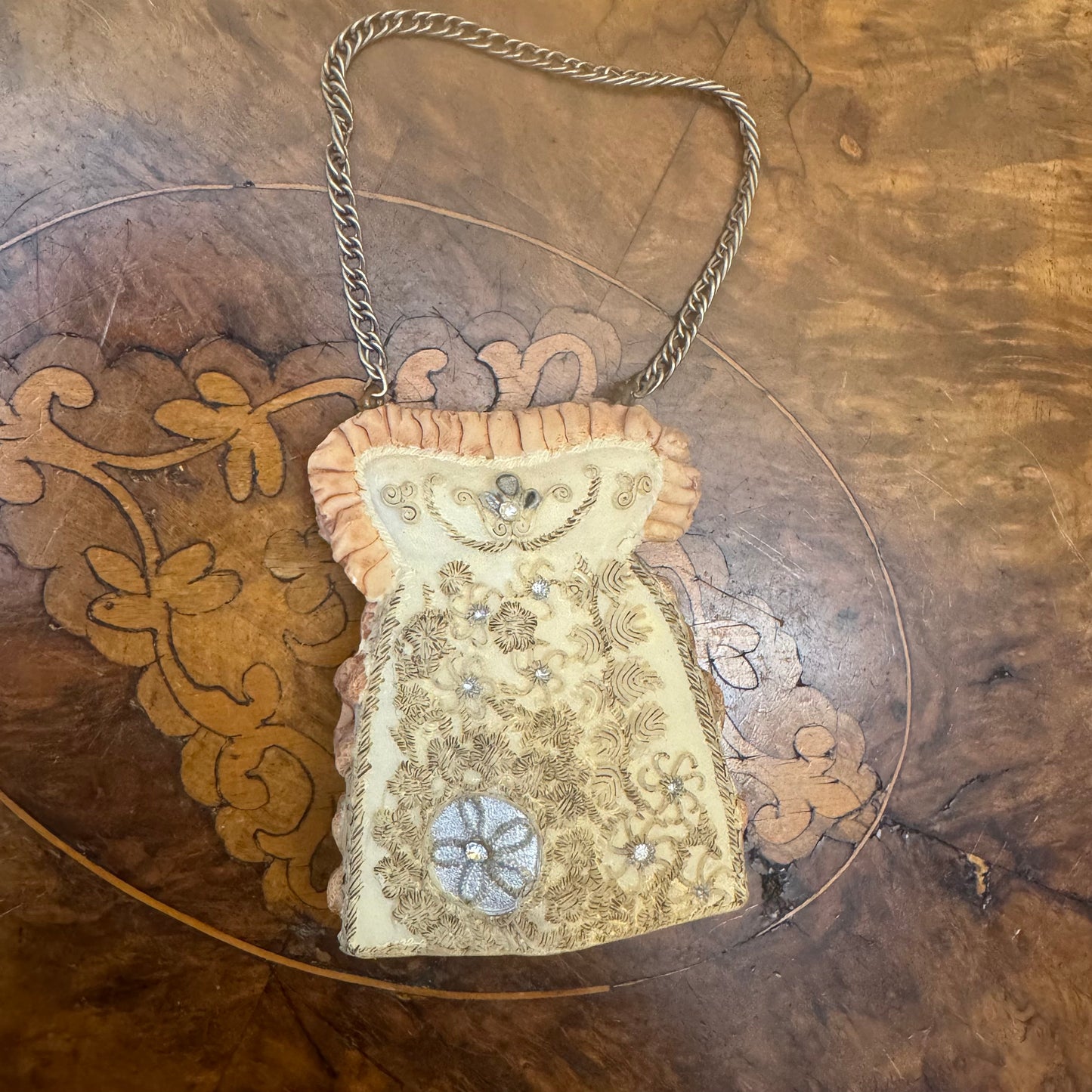 Vintage Ceramic Miniature Bag Ornament