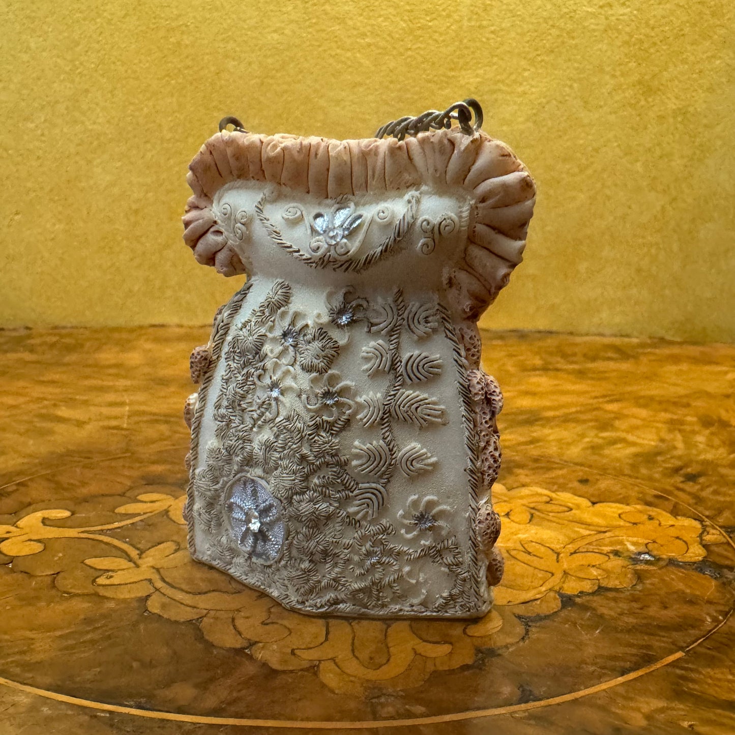 Vintage Ceramic Miniature Bag Ornament