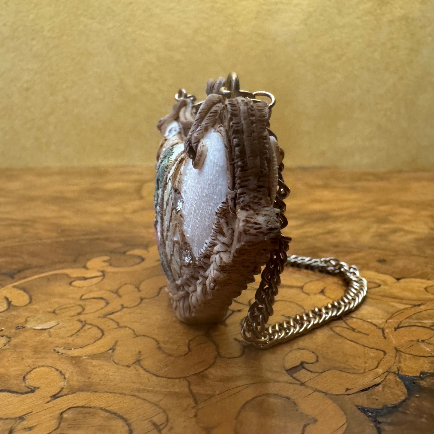 Vintage Ceramic Miniature Bag Ornament