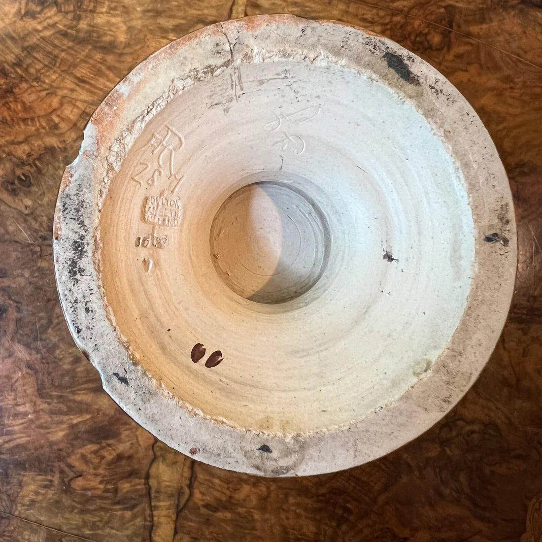 Antique Royal Lambeth Ceramic Floral Vase