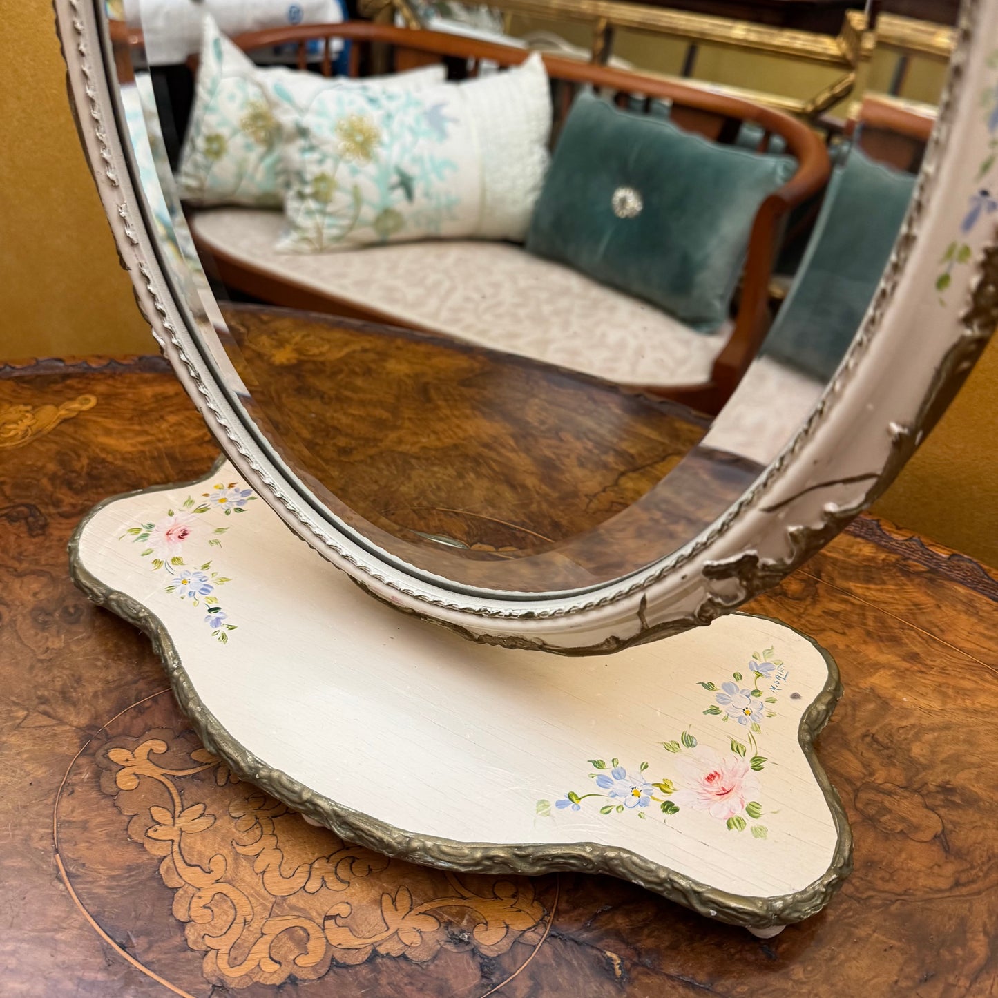 Vintage French Provincial Vanity Mirror