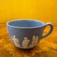 Vintage Wedgwood Blue Jasperware Tea Cup & Saucer