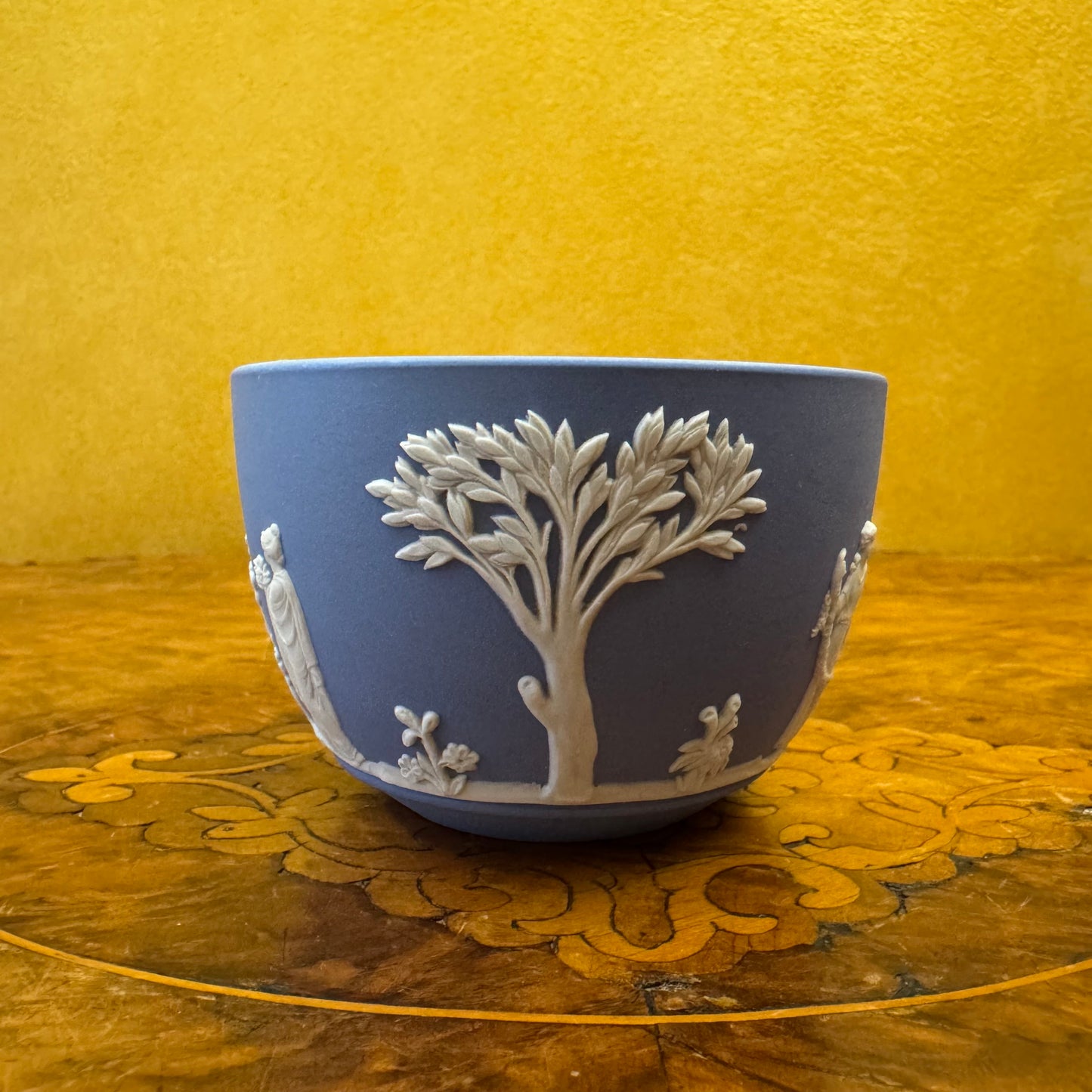 Vintage Wedgwood Blue Jasperware Tea Cup & Saucer