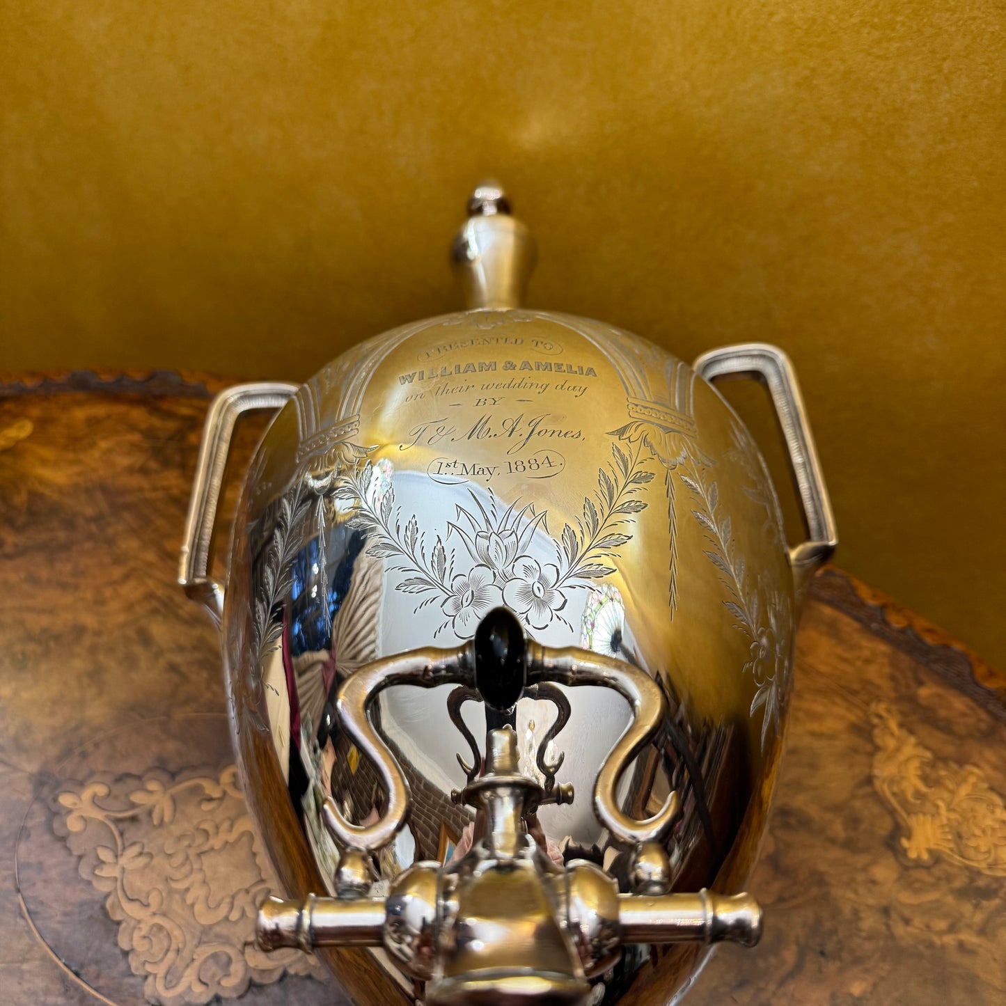 Vintage Silver Plate Samovar Tea Coffee Urn