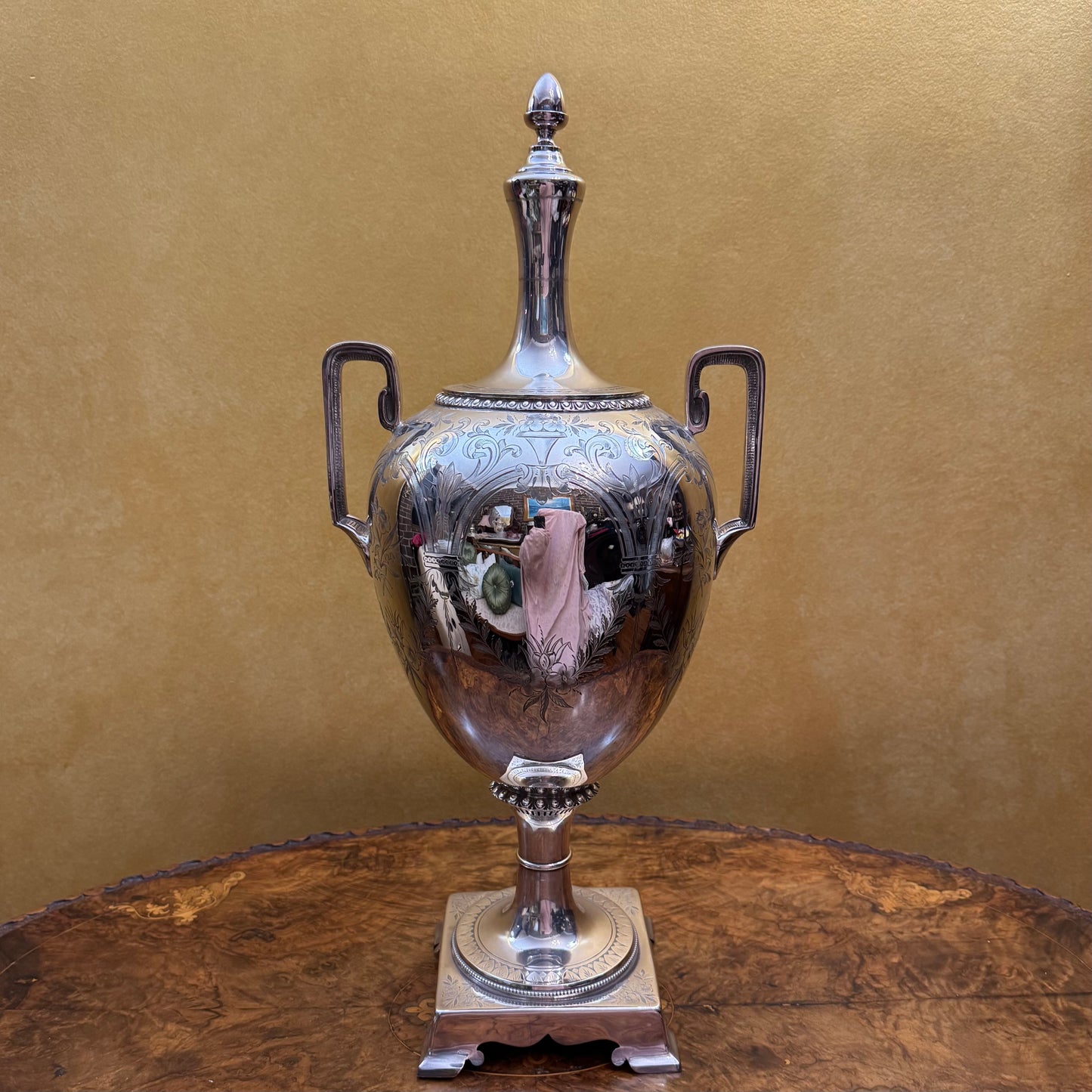 Vintage Silver Plate Samovar Tea Coffee Urn