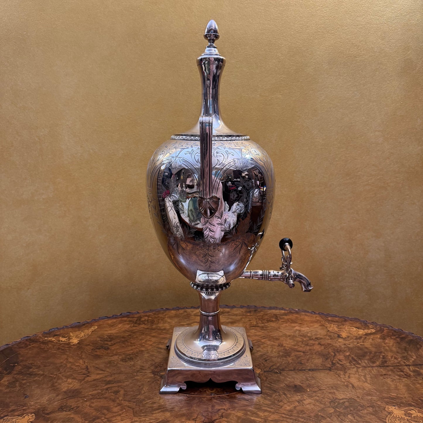 Vintage Silver Plate Samovar Tea Coffee Urn