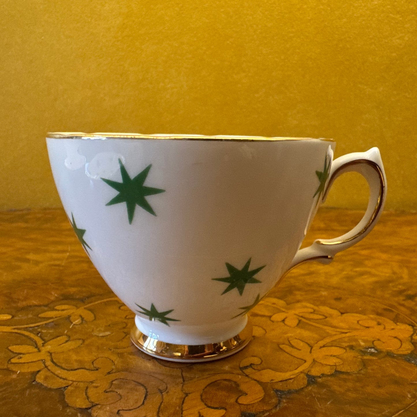Vintage Royal Vale Green Star Tea Cup & Saucer
