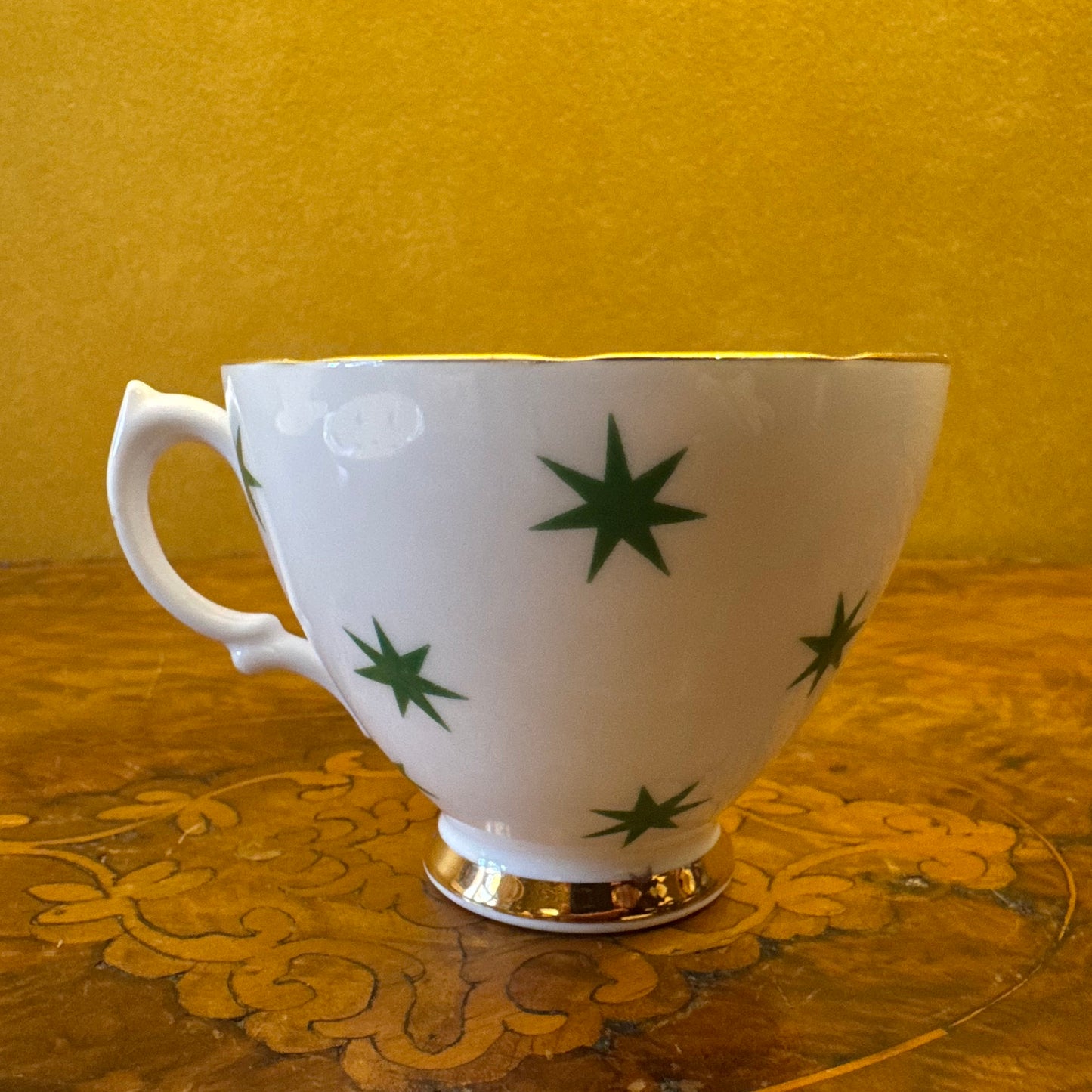 Vintage Royal Vale Green Star Tea Cup & Saucer