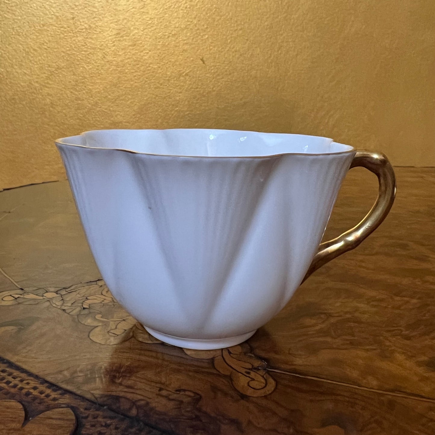 Vintage Shelley White Dainty Tea Cup & Saucer