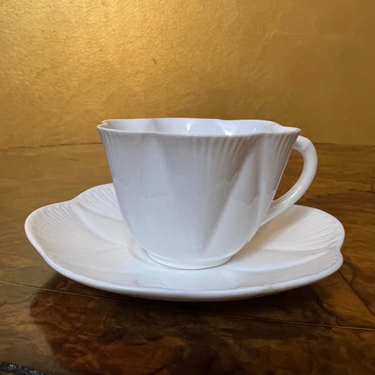 Vintage Shelley Dainty White Tea Cup & Saucer