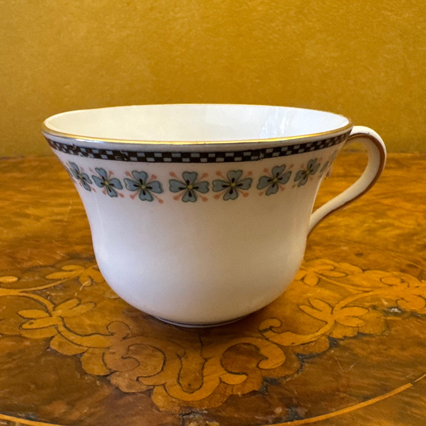 Vintage Taylor & Kent Four Leaf Clover Print Tea Cup