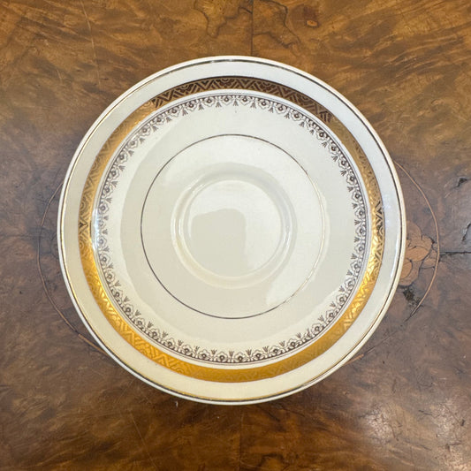 Vintage Myott Gold Print Saucer