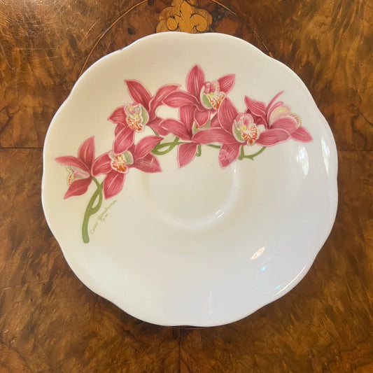 Vintage Roslyn Orchids of Merit Saucer