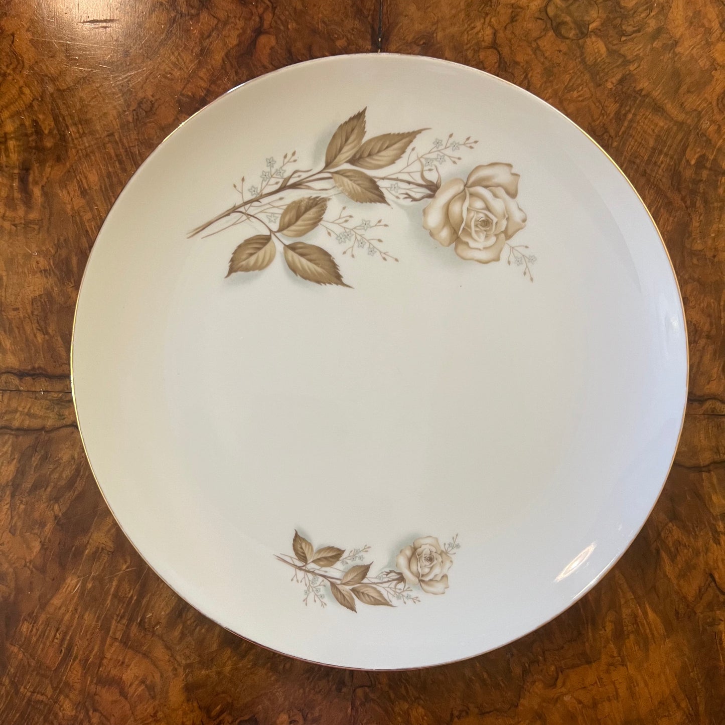 Vintage Westminster Damask Rose Dinner Plate