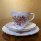 Vintage Duchess Rose Print Tea Cup Trio Set