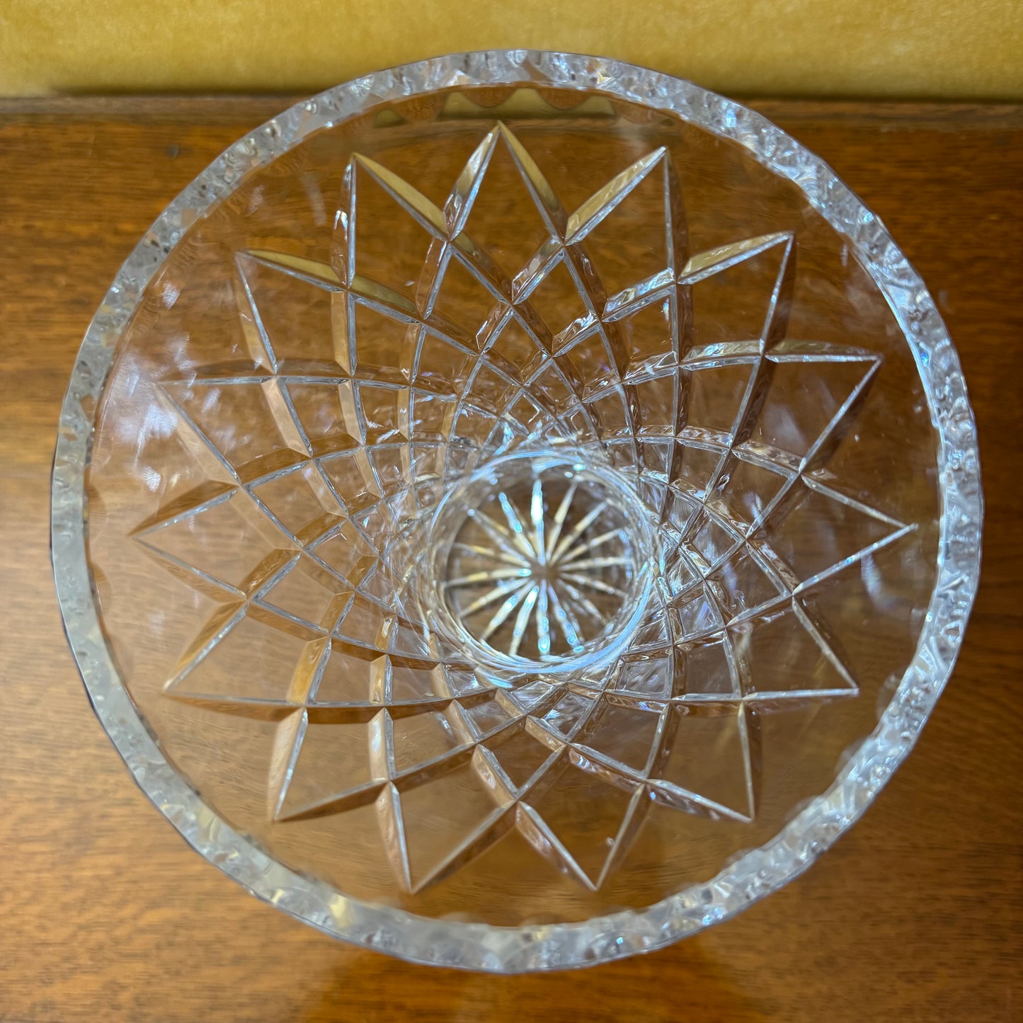 Vintage Crystal Hour Glass Vase