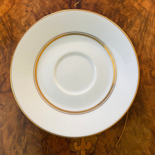 Vintage Noritake White & Gold Saucer