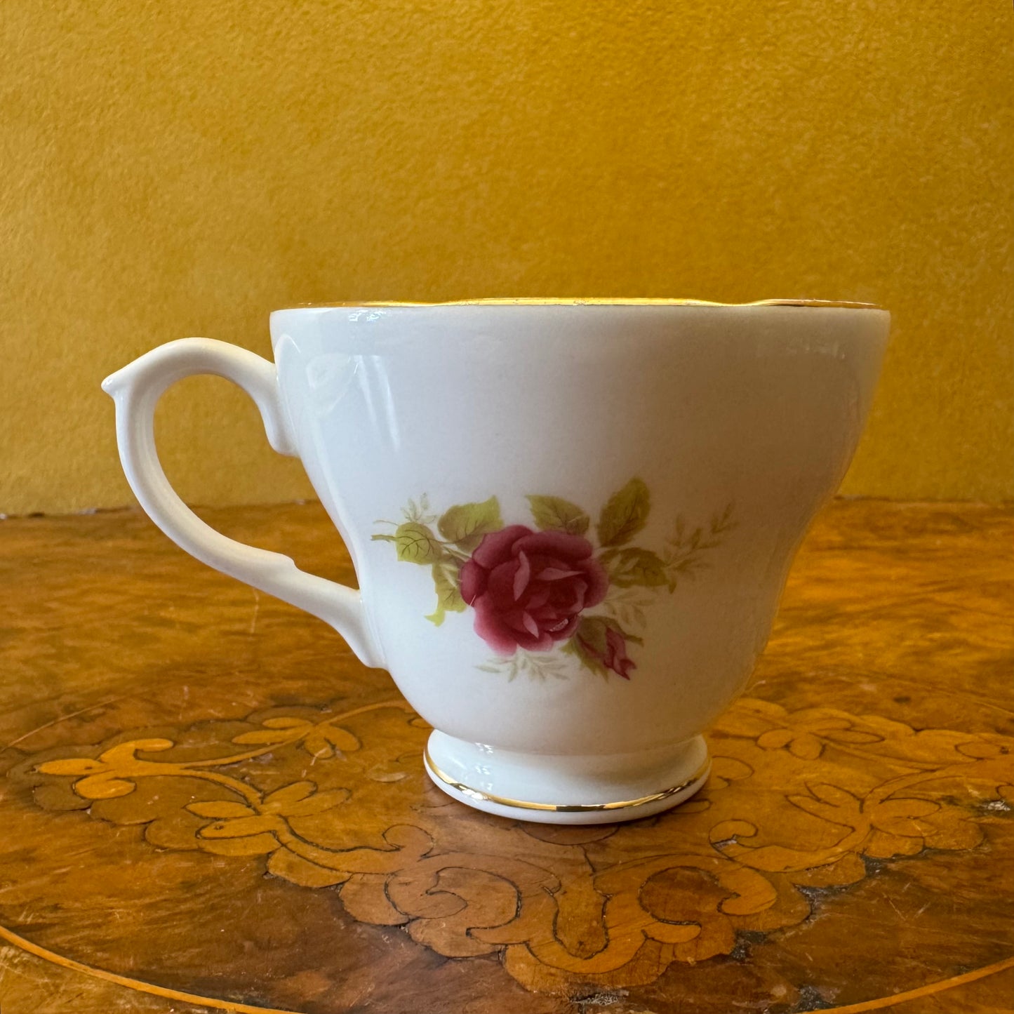 Vintage Duchess Rose Print Tea Cup Trio Set