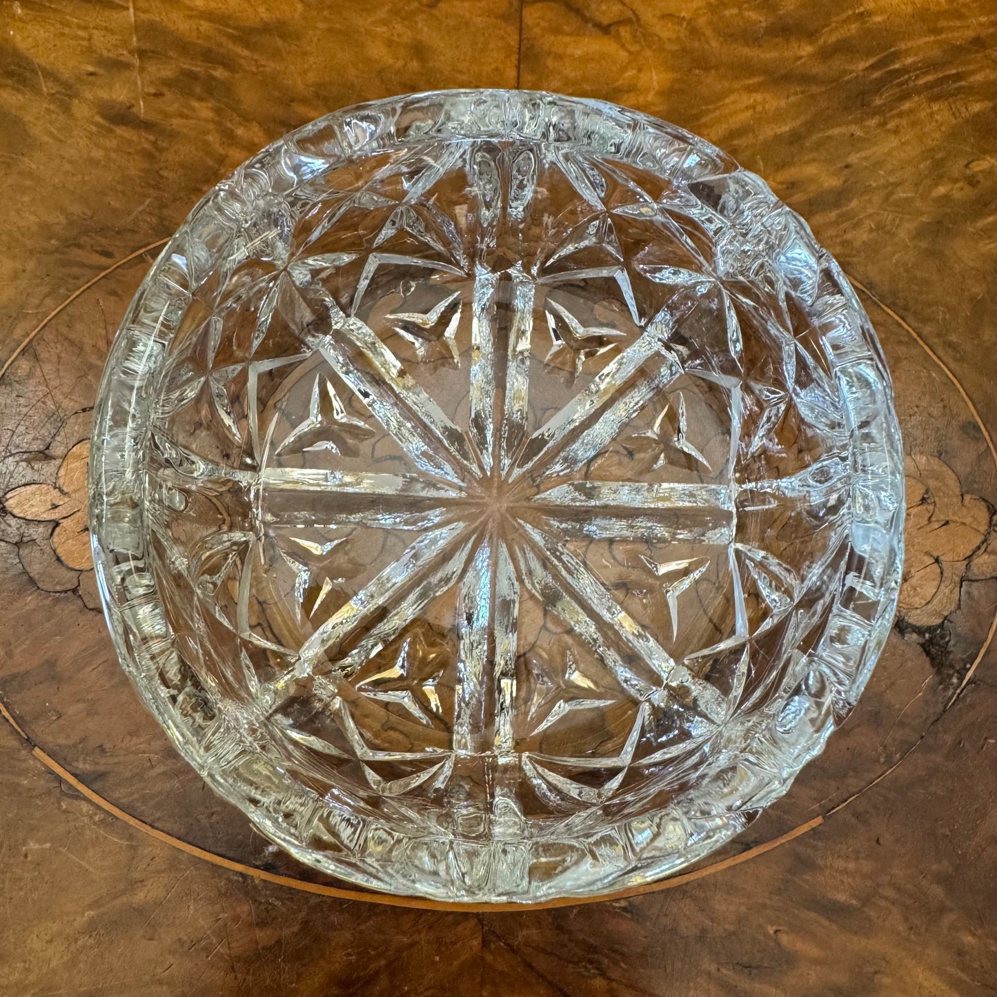 Vintage Glass Cut Small Bowl