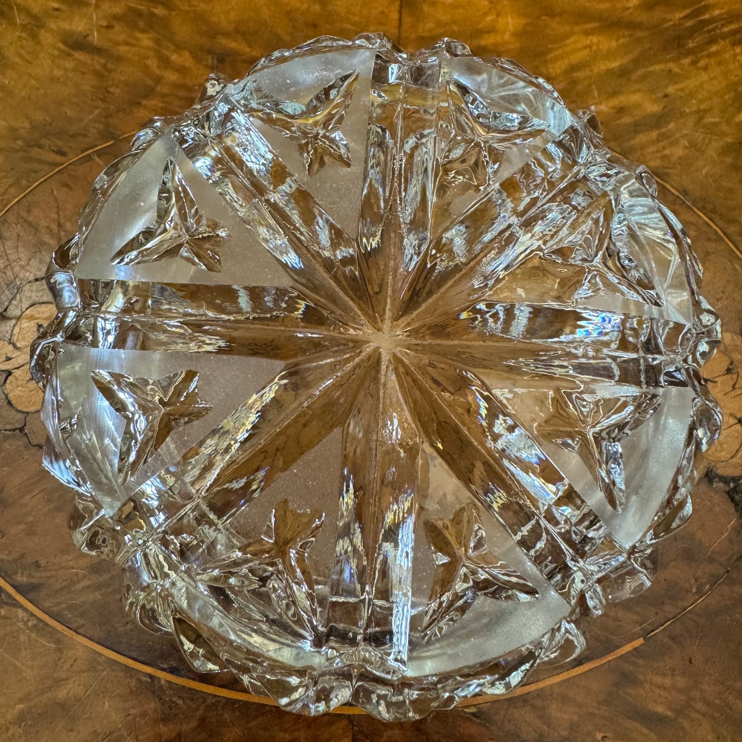 Vintage Glass Cut Small Bowl