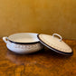 Vintage Alfred Meakin Bleu De Roi Serving Bowl with Handles & Lid