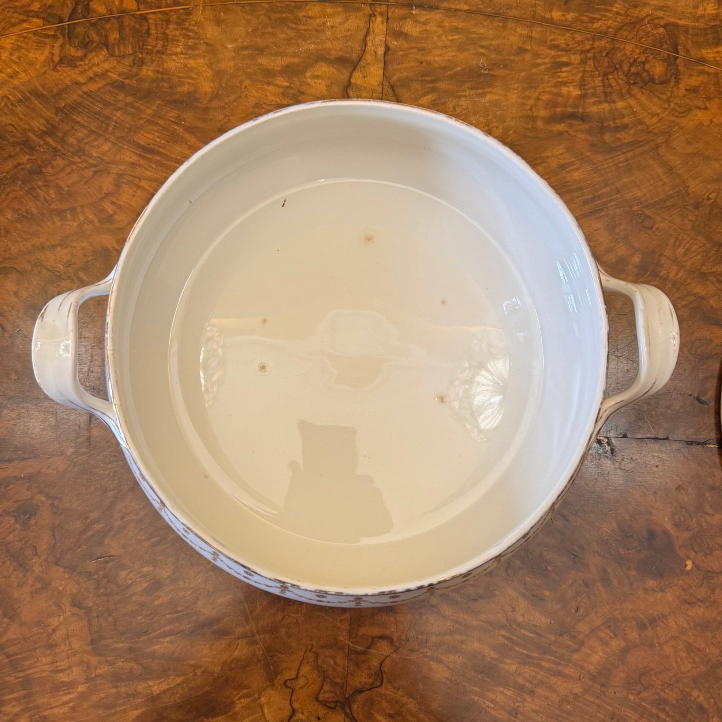 Vintage Alfred Meakin Bleu De Roi Serving Bowl with Handles & Lid