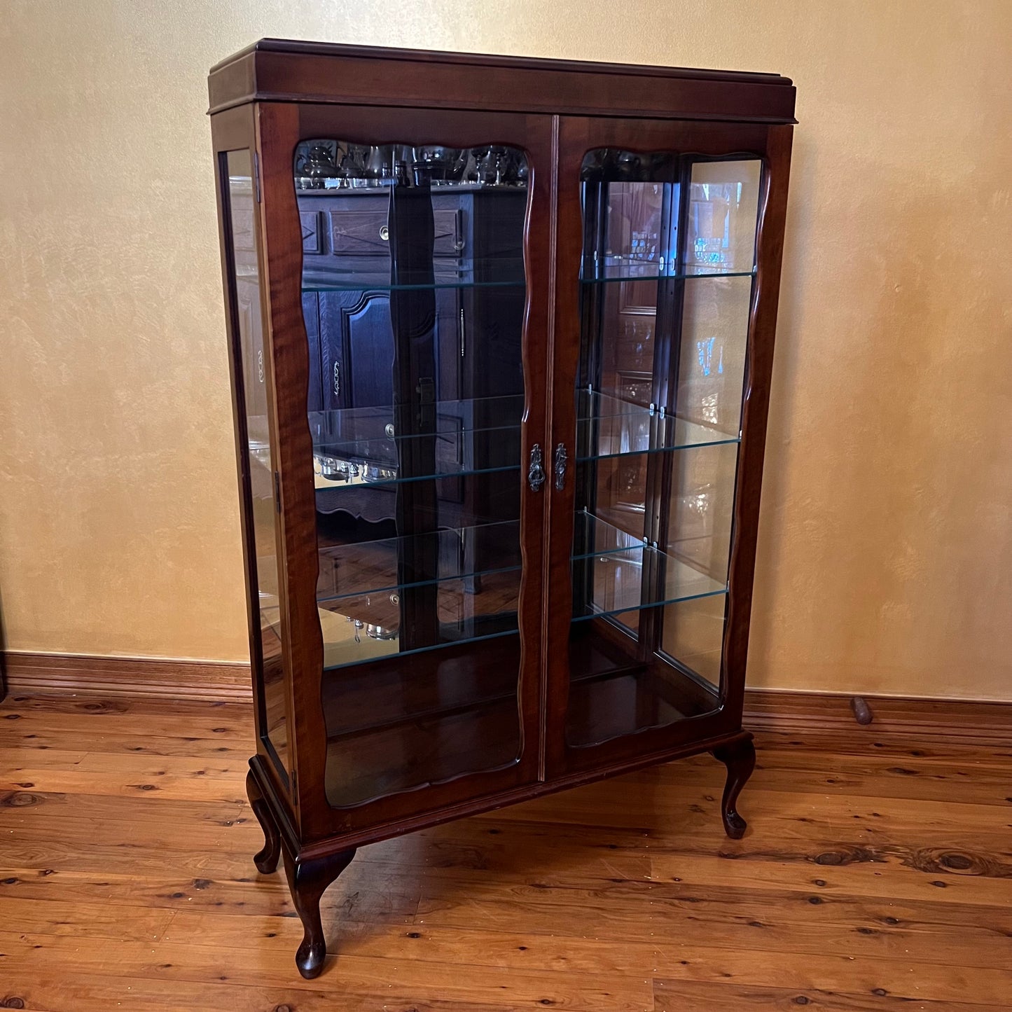 Vintage Mahogany Glass Display Cabinet