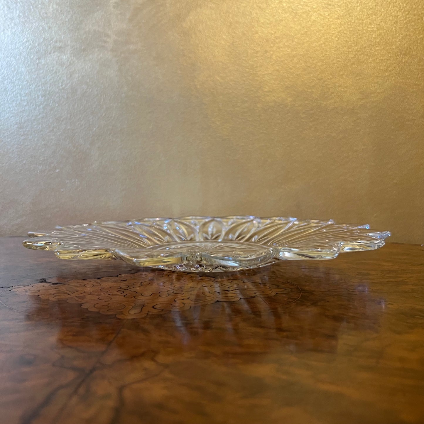 Vintage Federal Pressed Petal Glass Serving Dish