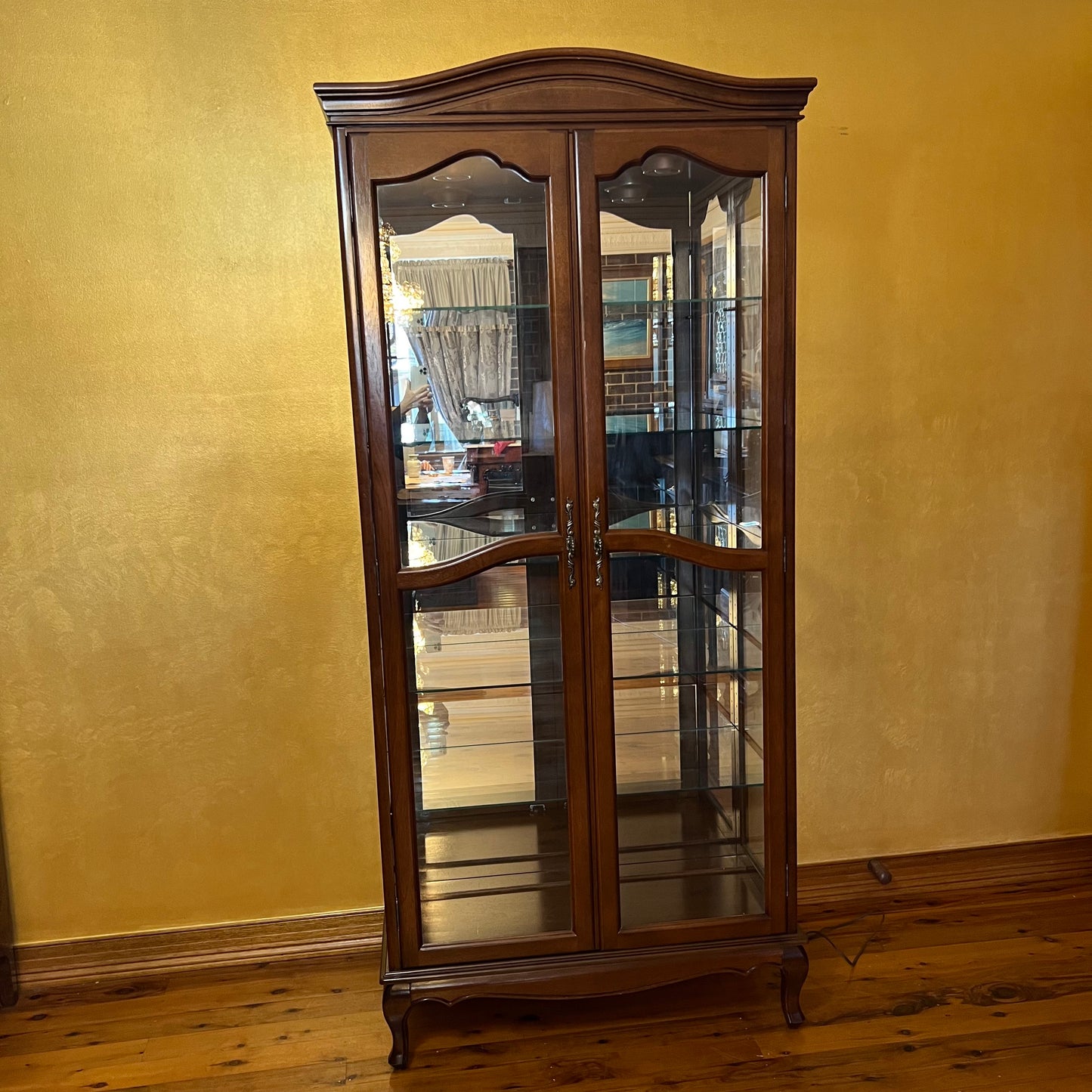 Wooden Glass Tall Display Cupboard