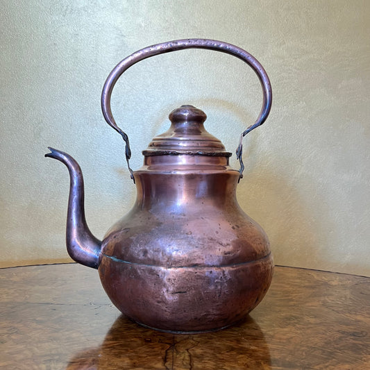 Antique French Copper Large Kettle Pot