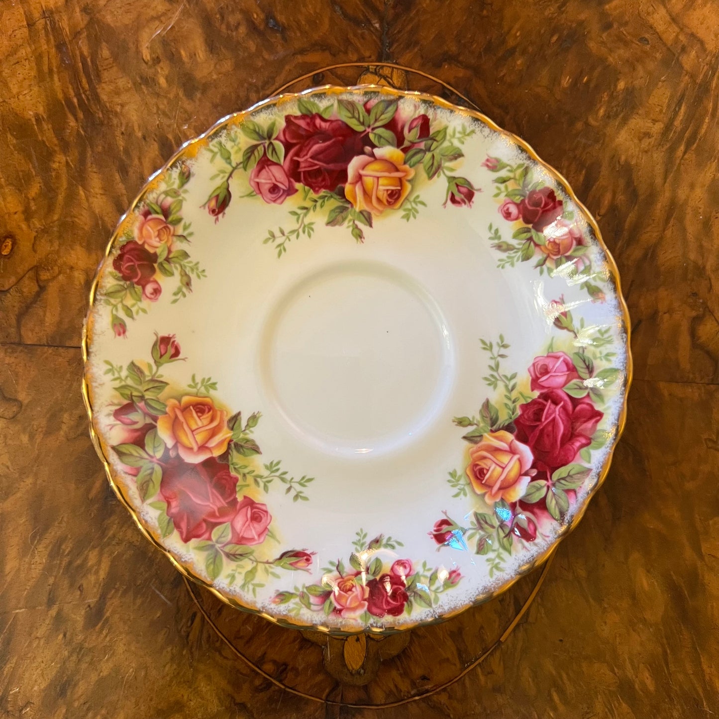 Vintage Royal Albert Old Country Rose Tea Cup Trio Set