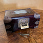 Vintage Rosewood Jade Brass Jewellery Box With Key