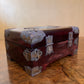 Vintage Rosewood Jade Brass Jewellery Box With Key